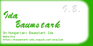 ida baumstark business card